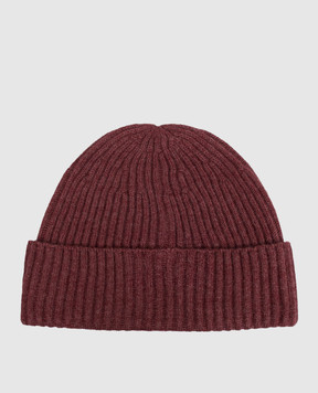 Brunello Cucinelli Burgundy cashmere hat M2293900