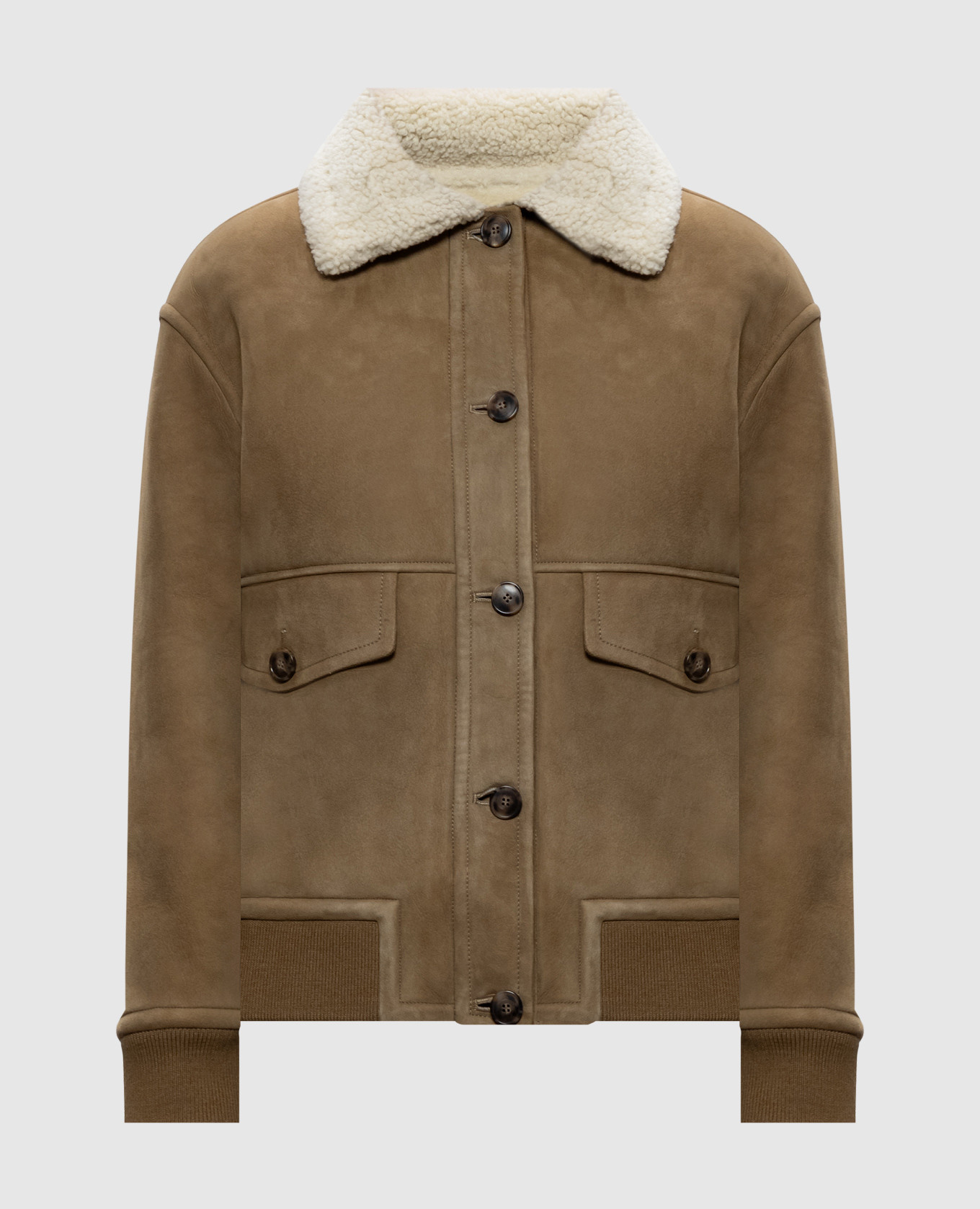 Brown sheepskin coat