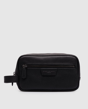 Gianni Chiarini Florence black leather toiletry bag with logo BCUB20286GRNCRV