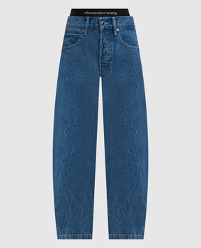 Alexander Wang Blue banana jeans with logo 4DC1264967