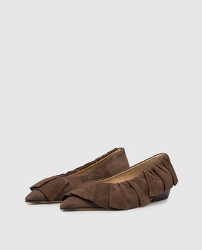 JW Anderson Brown suede ballet flats BL0037LA0386