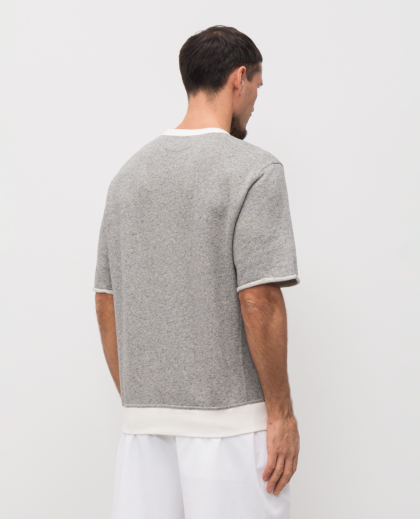 

Grey melange printed T-shirt Brunello Cucinelli