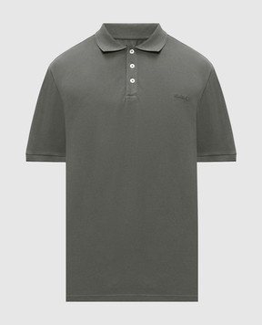 Woolrich Khaki polo shirt with embroidered logo CFWOPO0065MRUT1483