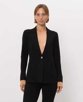 Twinset Black jacket with layering effect 262AP3252
