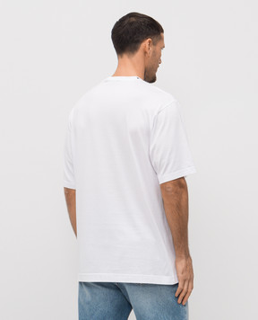 Dolce&Gabbana White T-shirt with logo G8PN9ZG7PZF