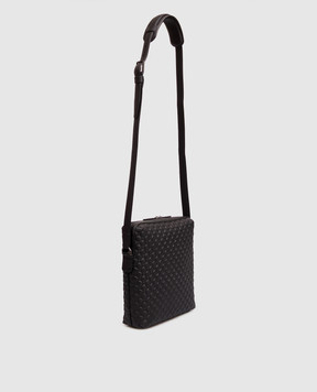 Stefano Ricci Black leather bag with emblem ND156TUMR1MR