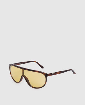 Toteme Brown Shield Aviator Sunglasses 263WAE0011EC0001