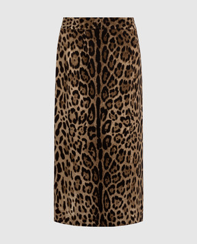Dolce&Gabbana Leopard print pencil skirt F4B6UTFSRKY
