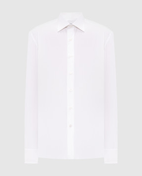 Stefano Ricci White shirt with woven geometric pattern MC003678A310