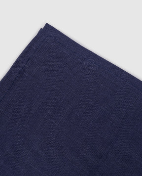 TESSITURA TOSCANA TELERIE Blue linen serving napkin TIZIANO NT120001060037