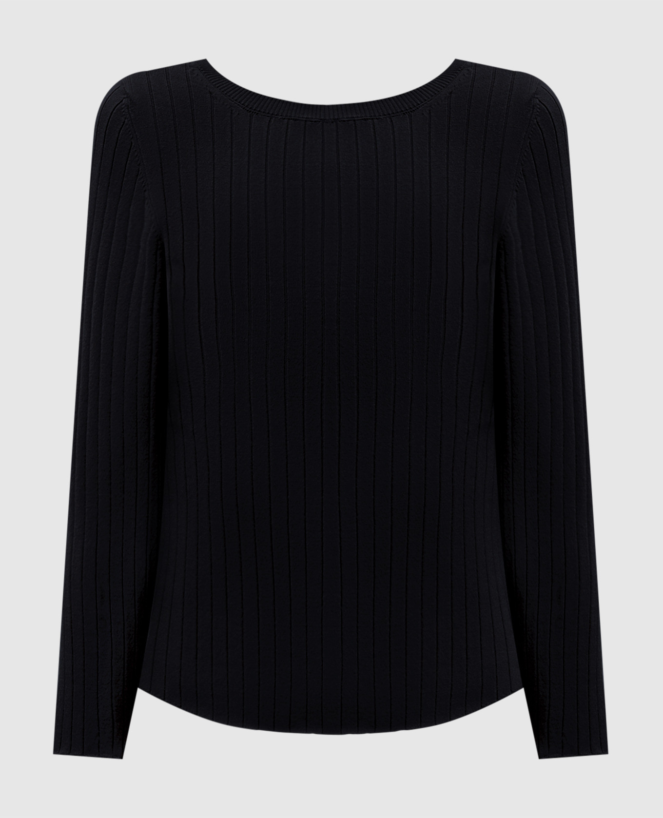 Black ribbed top