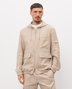 Stefano Ricci Beige linen and wool jacket M7J6100160LW001Q