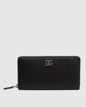 Dolce&Gabbana Black leather wallet with DG logo BP1672AU994