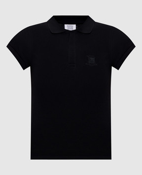 Vetements Black polo with decorative sleeves WE76PO453B