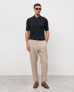 Peserico Beige linen pants R54274D02607