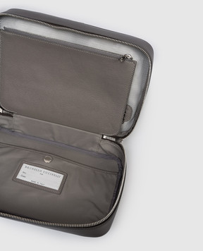 Brunello Cucinelli Brown leather vanity case MWZNBU441
