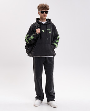 Off-White Gray Bacco Arrow hoodie 44MBB085F26F00T