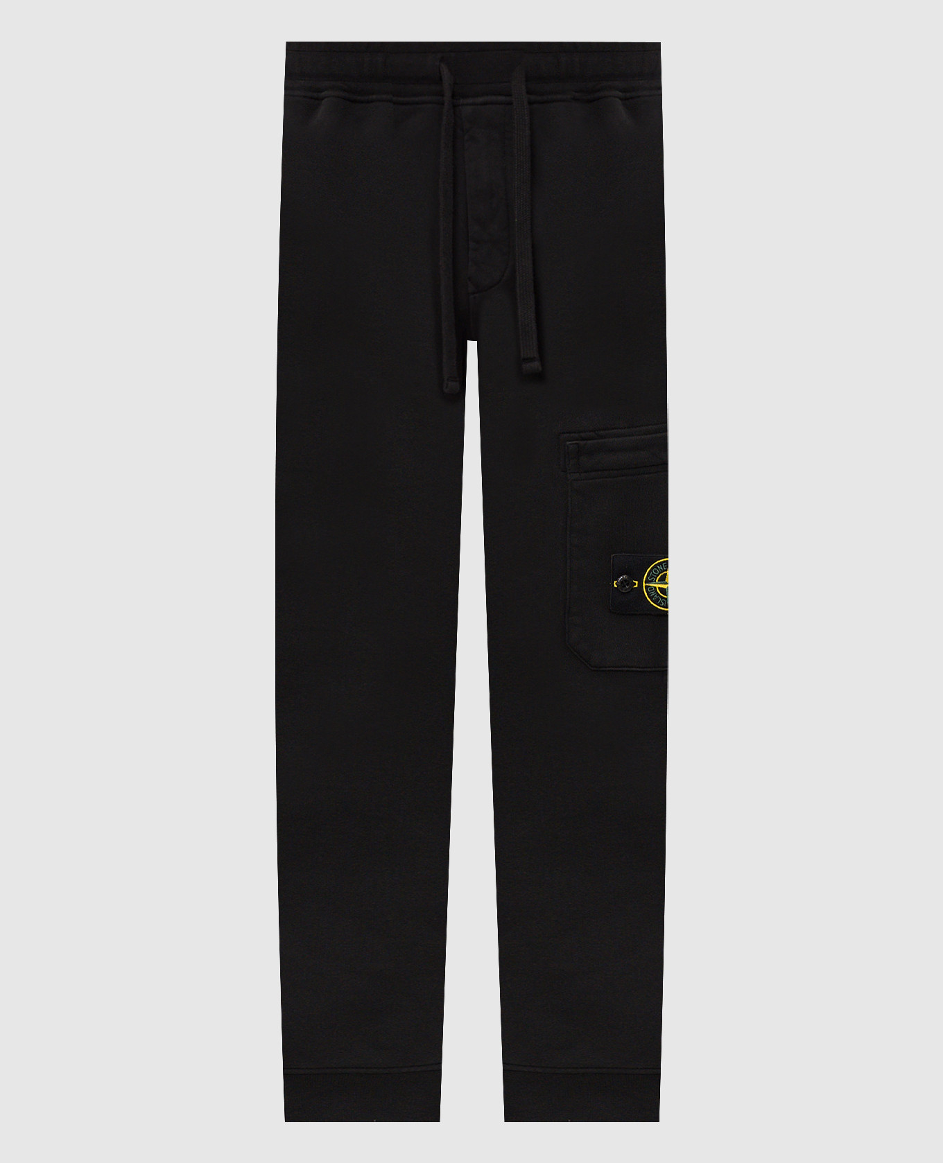 Black joggers with logo patch
