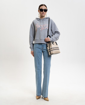 Balmain Blue jeans with logo patch GF1MI070DG11