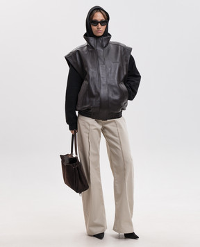 Balenciaga Brown leather vest A002FVTUS30