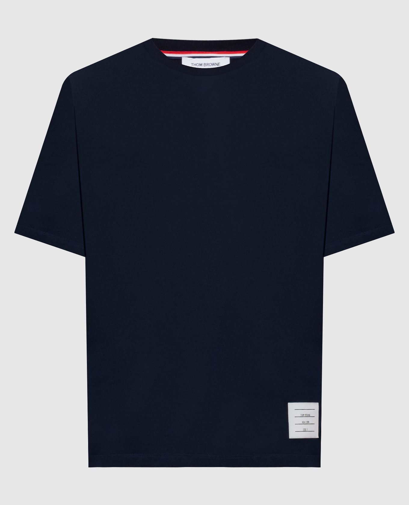 Blue T-shirt with a patch