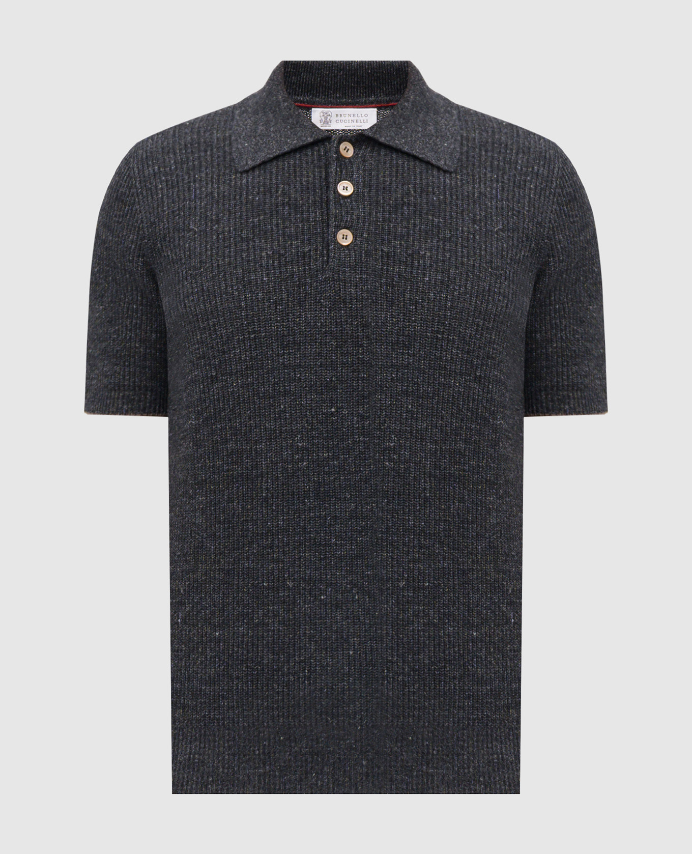 Gray polo with linen