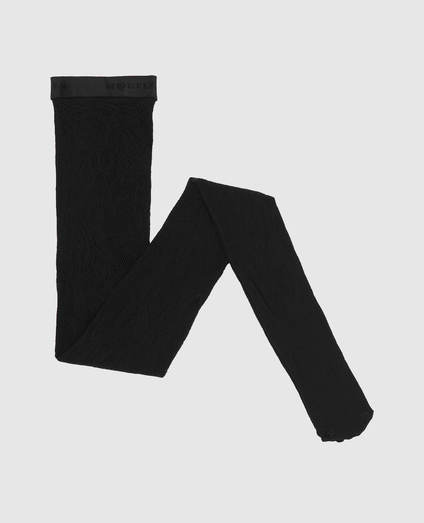 

Black tights with a floral pattern Alexander McQueen