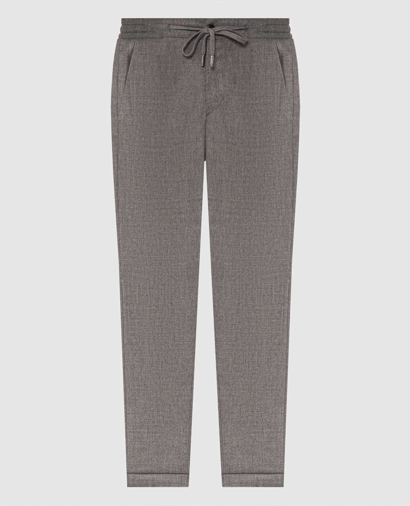 Gray wool and cashmere pants