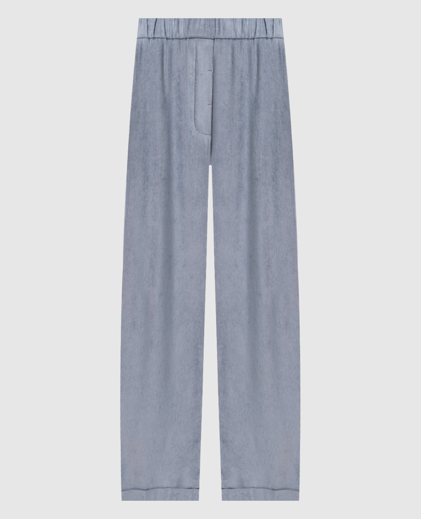 Blue corduroy pants with lapels