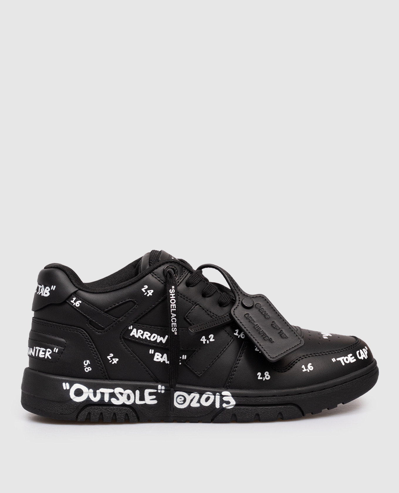 Out Of Office black leather sneakers