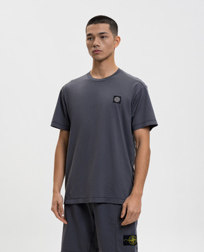 Stone Island Grey T-shirt with logo patch L1S152100027S0013