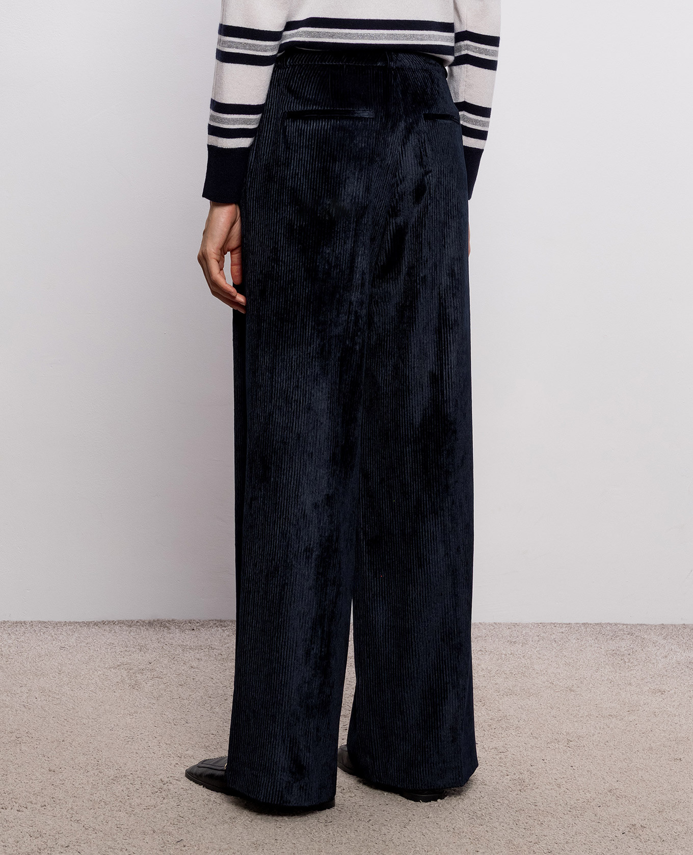Blue corduroy pants Peserico 4