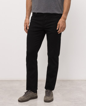 Brunello Cucinelli Black jeans with a patch M277PB3210