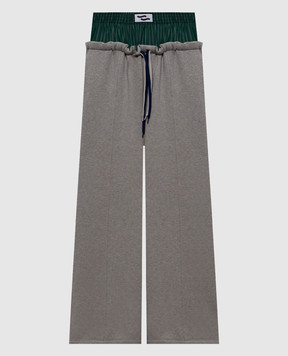 SSHEENA Puff grey melange insulated track pants 26FWPUFFTF26011