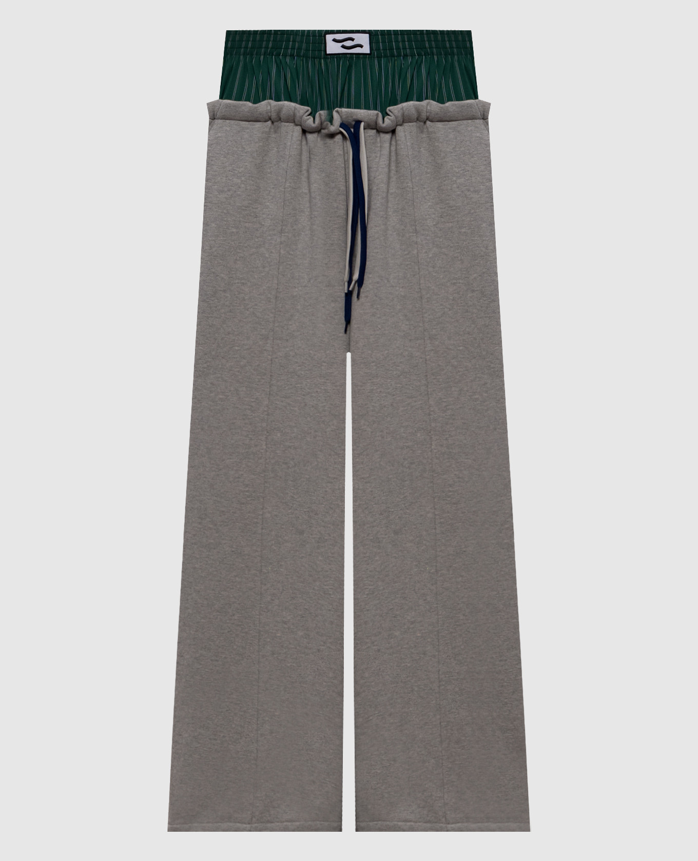 Puff grey melange insulated track pants SSHEENA