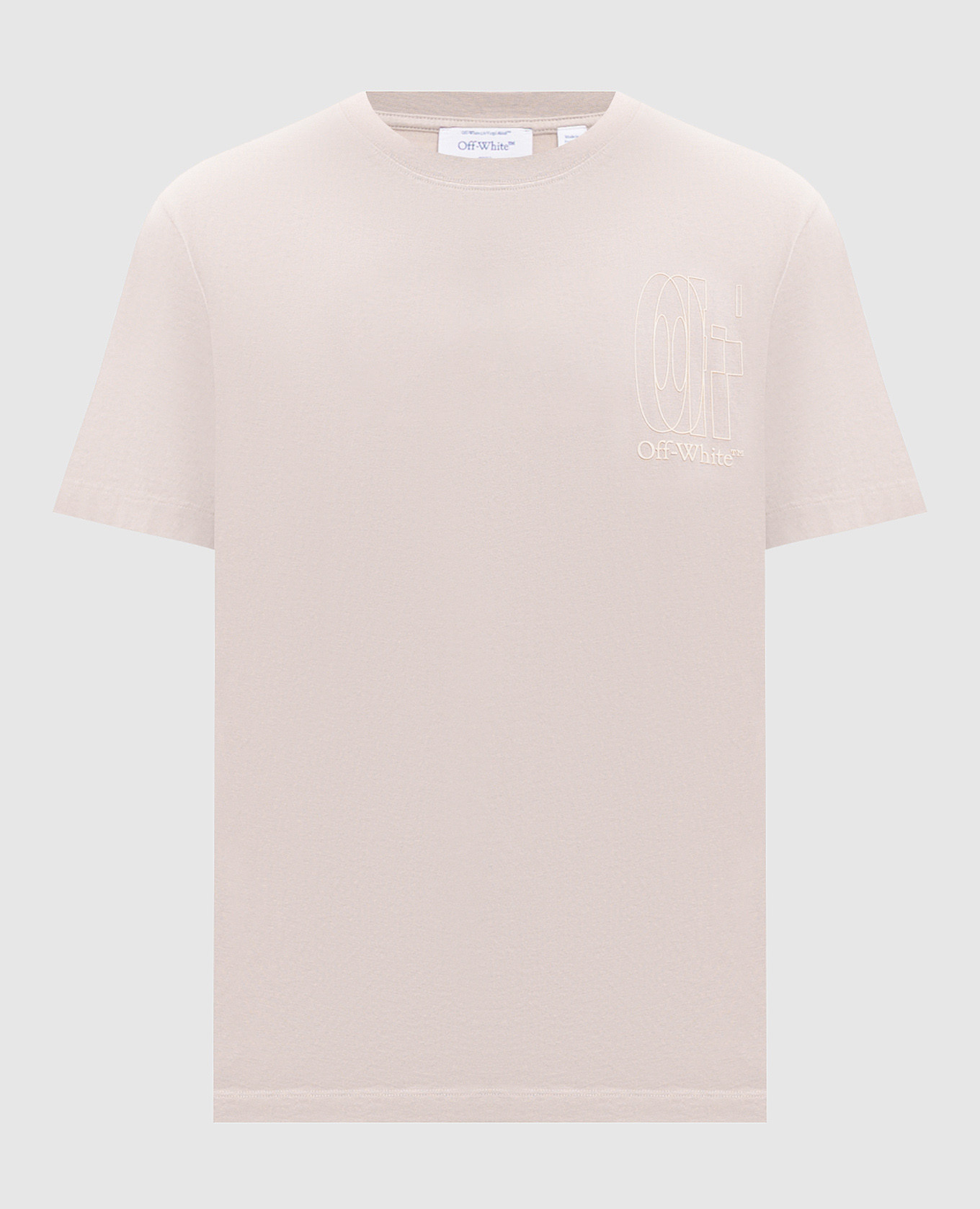 Outline Double Arrow Beige T-Shirt