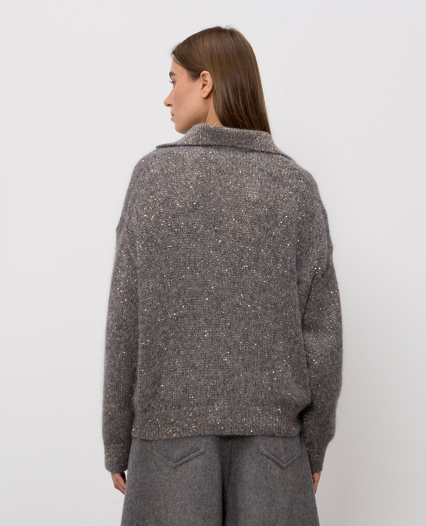 

Gray alpaca wool pullover Brunello Cucinelli, Grey
