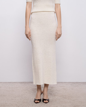 Gabriela Hearst Terranova white silk skirt 2269068A137