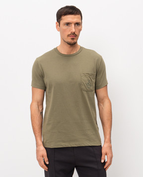 Trussardi Khaki T-shirt with print G0298100128NMTS12J02