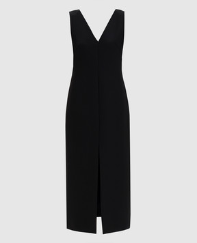 The Row Telorin black silk dress 10528W3886