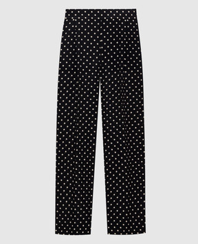 Valentino Black polka dot silk pants 9B3RB7B09DW
