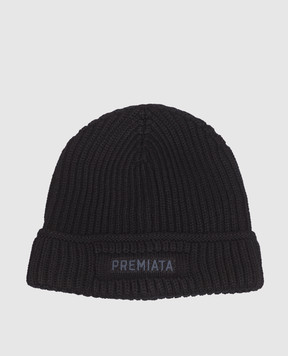 Premiata Black wool hat with logo embroidery BALE
