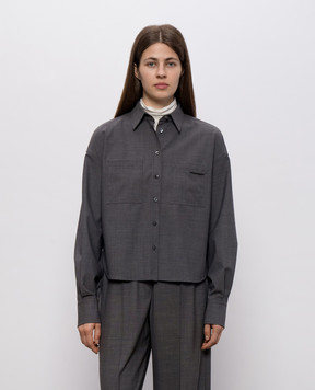 Brunello Cucinelli Gray shirt with wool MPW07NB206