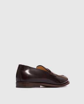 Brunello Cucinelli Brown leather glossy loafers MZUFXEU678