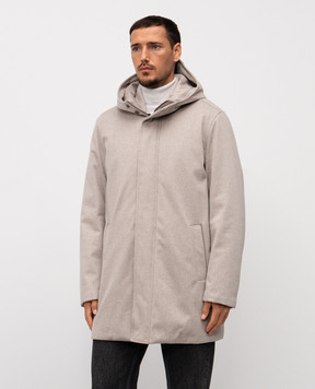 Agnona Grey cashmere insulated jacket TH10U8XU7060