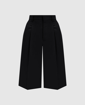 Ami Paris Black wool Bermuda shorts FSO827WV0194