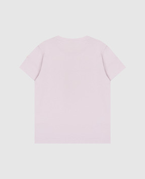 Moncler ENFANT Children's purple T-shirt with embroidered logo L19548C0000989AT9810