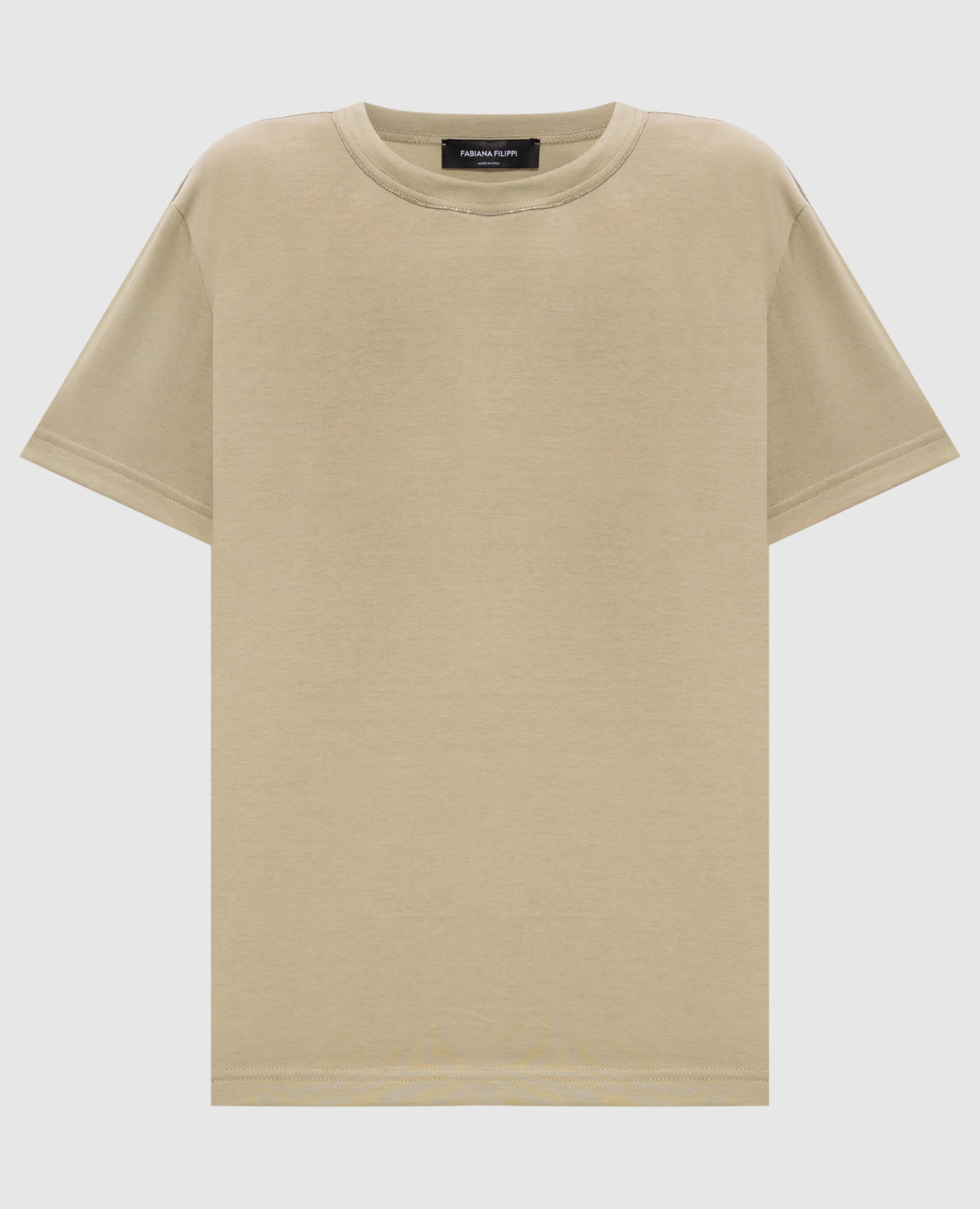 Khaki T-shirt with monil chain