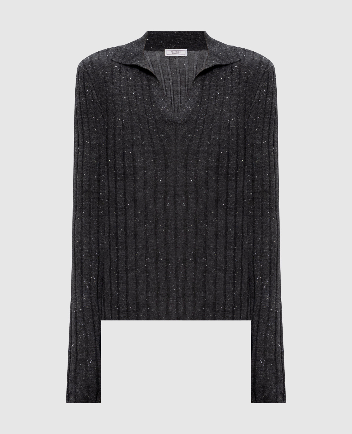 

Gray ribbed wool pullover Peserico, Grey