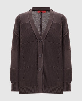 Max & Co Brown cardigan with embroidered inscription MCODONNOLA